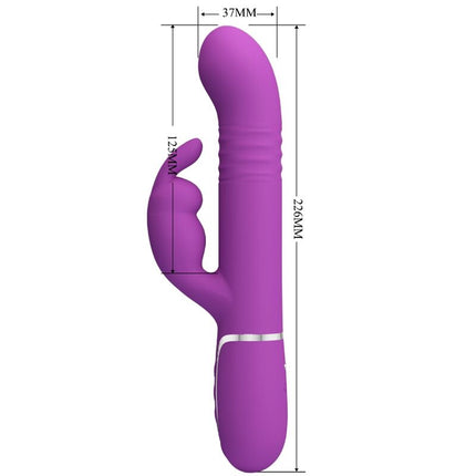 PRETTY LOVE - VIBRATOR IEPURE MULTIFUNCȚIONAL COALE 4 ÎN 1 MOV