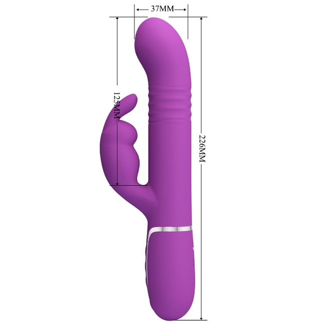 PRETTY LOVE - VIBRATOR IEPURE MULTIFUNCȚIONAL COALE 4 ÎN 1 MOV