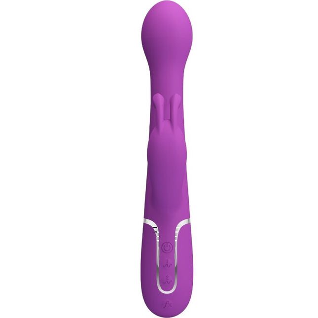 PRETTY LOVE - VIBRATOR DEJON 3 ÎN 1 MULTIFUNCȚIONAL ÎN FORMĂ DE IEPURE, MOV