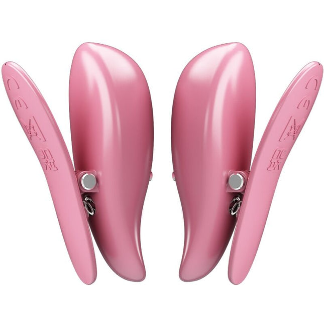 PRETTY LOVE - CLEMELE PENTRU SFARFURI CAILEY CU 10 VIBRAȚII, TELECOMANDĂ, ROZ