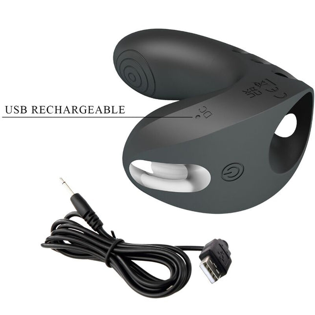 PRETTY LOVE - VIBRATOR CAMELIA PENTRU DEGET 7 VIBRAȚII NEGRU