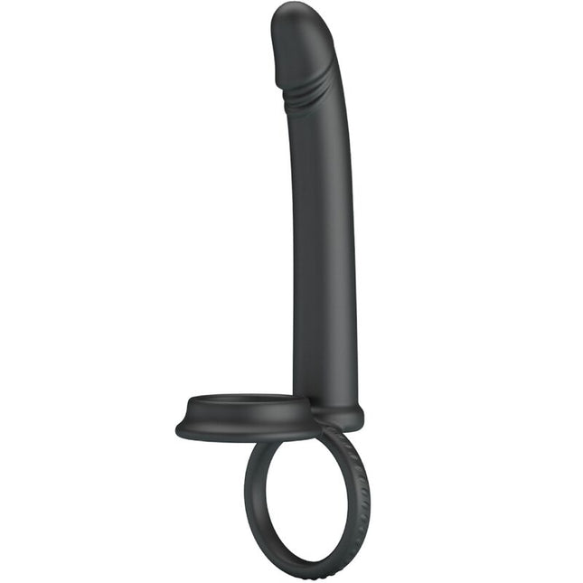 PRETTY LOVE - DILLION INEL DUBLU PENTRU PENIS CU DUBLĂ PENETRARE, NEGRU