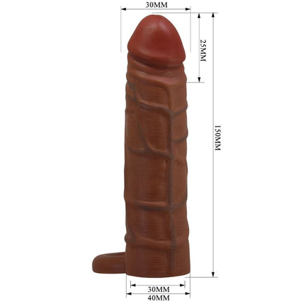 PRETTY LOVE - MÂNĂ DE PENIS KAILE CU EXTENSIE DE 2,5 CM MULATTO