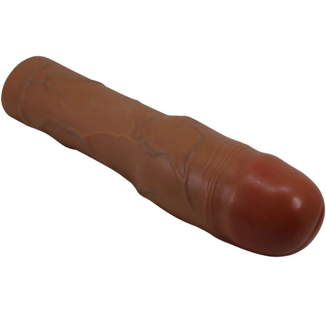 PRETTY LOVE - MANȘON PENTRU PENIS KYLIAN CU EXTENSIE DE 7,6 CM MULATTO