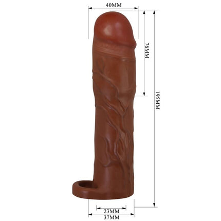 PRETTY LOVE - MÂNĂ PENTRU PENIS GERD CU EXTENSIE DE 7,6 CM MULATTO