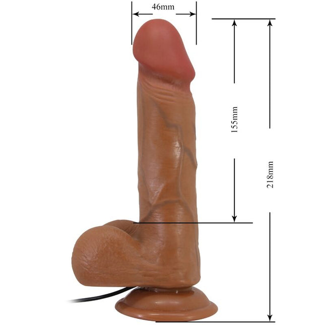 BAILE - VIBRATOR REALISTIC BAHAMUT 21,8 CM TELECOMANDĂ DIN CARNE