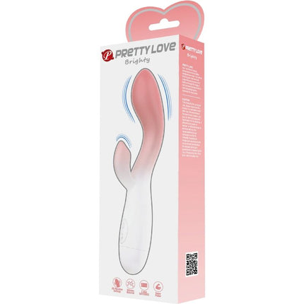 PRETTY LOVE - VIBRATOR BRIGHTY G-SPOT + STIMULATOR DE CLITORIS 30 VIBRAȚII ROZ