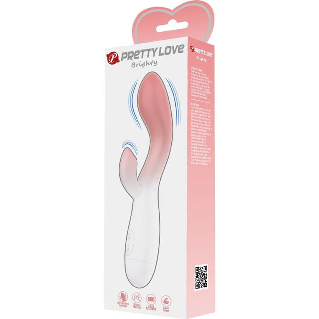 PRETTY LOVE - VIBRATOR BRIGHTY G-SPOT + STIMULATOR DE CLITORIS 30 VIBRAȚII ROZ