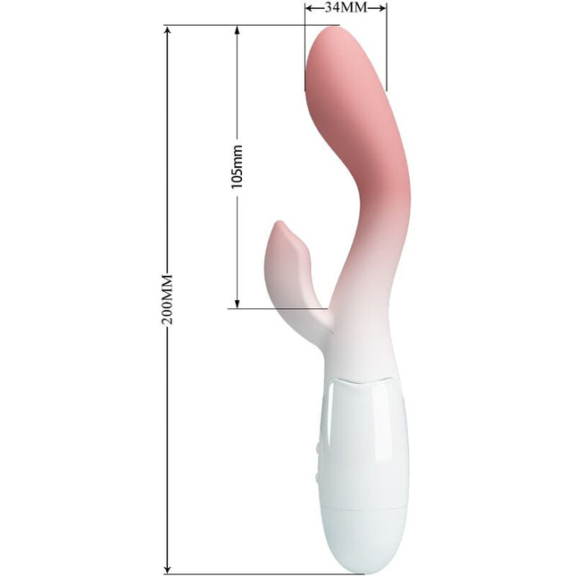 PRETTY LOVE - VIBRATOR BRIGHTY G-SPOT + STIMULATOR DE CLITORIS 30 VIBRAȚII ROZ