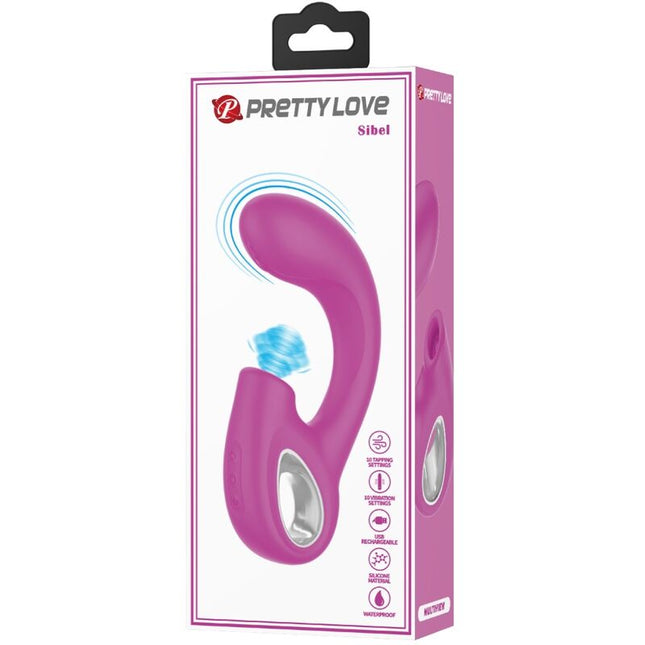 PRETTY LOVE - SIBEL SIBEL VIBRATOR PENTRU PUNCTUL G + STIMULATOR DE CLITORIS 10 VIBRAȚII MOV