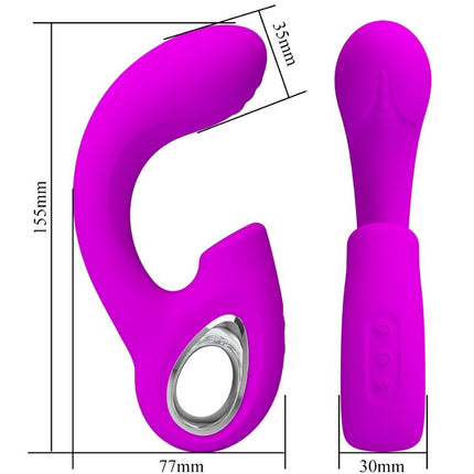 PRETTY LOVE - SIBEL SIBEL VIBRATOR PENTRU PUNCTUL G + STIMULATOR DE CLITORIS 10 VIBRAȚII MOV
