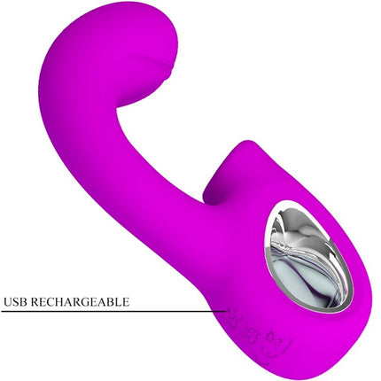 PRETTY LOVE - SIBEL SIBEL VIBRATOR PENTRU PUNCTUL G + STIMULATOR DE CLITORIS 10 VIBRAȚII MOV