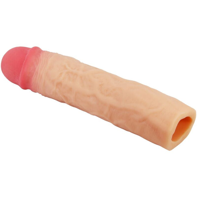 PRETTY LOVE - MÂNECĂ PENTRU PENIS DEREK CU EXTENSIE FLESH DE 7,6 CM