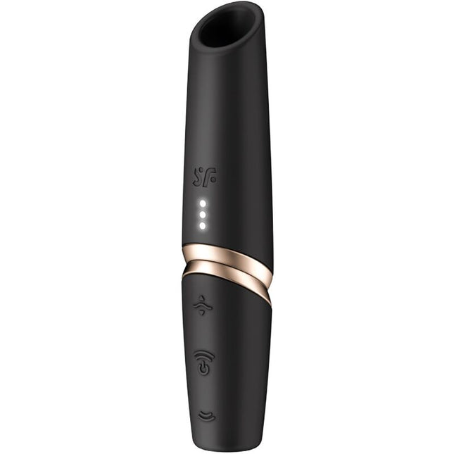 SATISFYER - STIMULATOR DE CLITORIS PERFECT KISS WAVE NEGRU / AUR