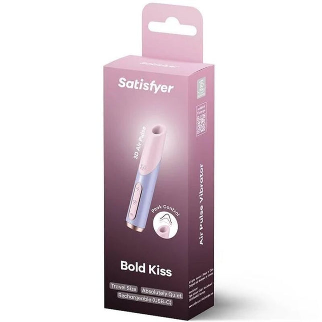 SATISFYER - STIMULATOR DE CLITORIS BOLD KISS WAVE ROZ / VIOLET
