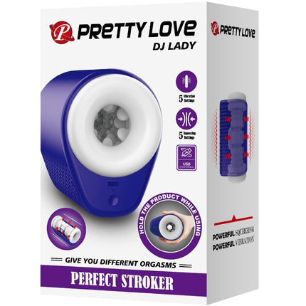 PRETTY LOVE - MASTURBATOR DJ LADY PENTRU BĂRBAȚI CU VIBRAȚII 5 SETĂRI MOV