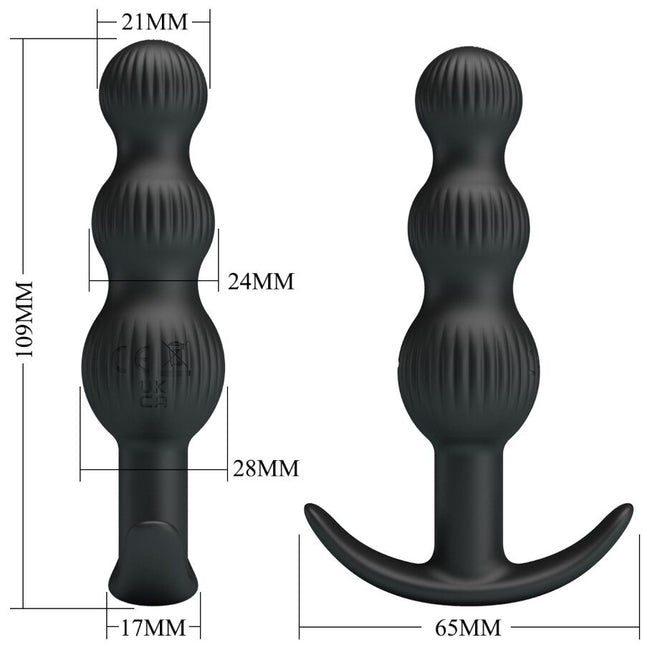PRETTY LOVE - SIDNEY ANAL VIBRATOR 10 VIBRATIONS BLACK
