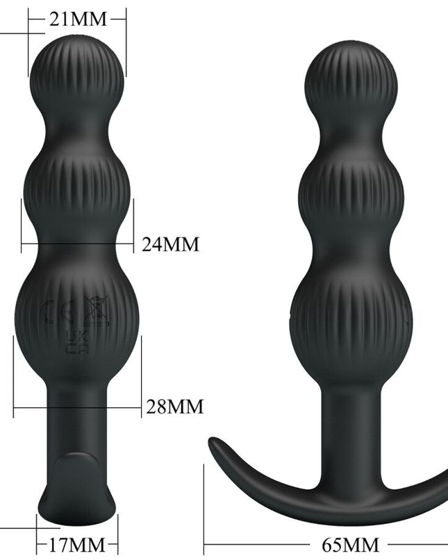 PRETTY LOVE - VIBRATOR ANAL SIDNEY 10 VIBRAȚII NEGRU