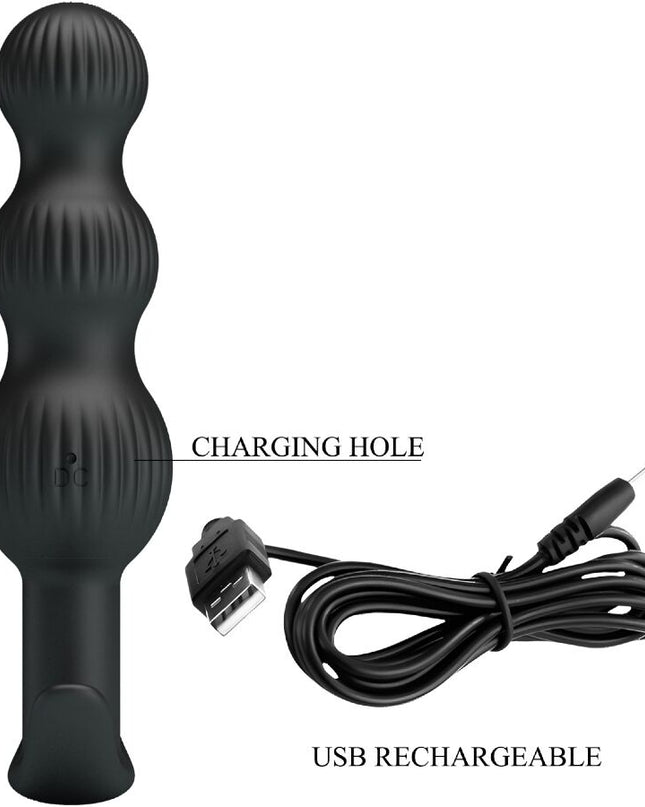 PRETTY LOVE - VIBRATOR ANAL SIDNEY 10 VIBRAȚII NEGRU