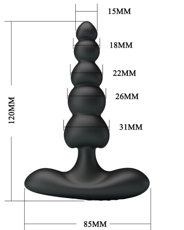 PRETTY LOVE - VIBRATOR ANAL CORBAN 10 VIBRAȚII NEGRU