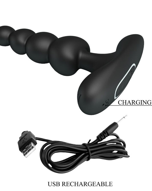 PRETTY LOVE - VIBRATOR ANAL CORBAN 10 VIBRAȚII NEGRU