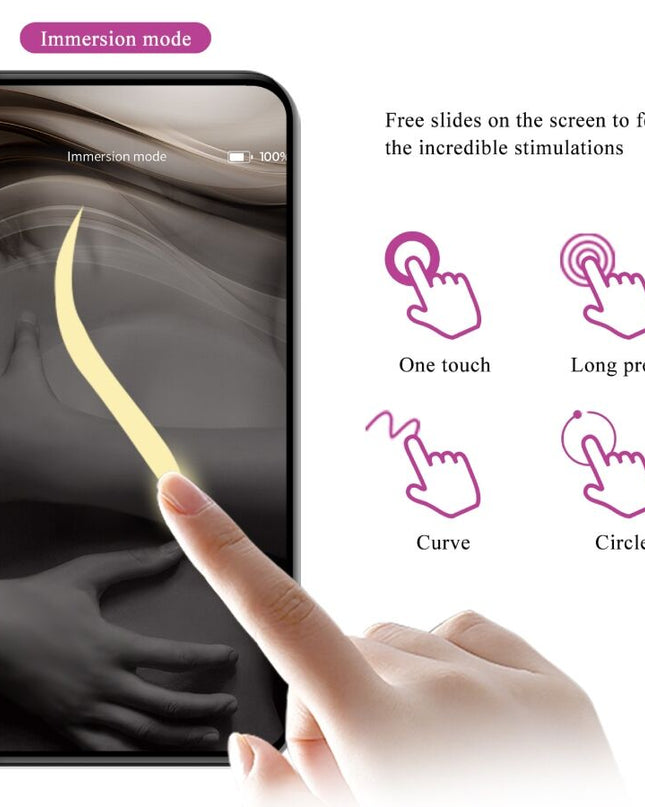 PRETTY LOVE - VIBRATOR LEVIATHAN CONTROLAT PRIN APLICAȚIE VIOLET