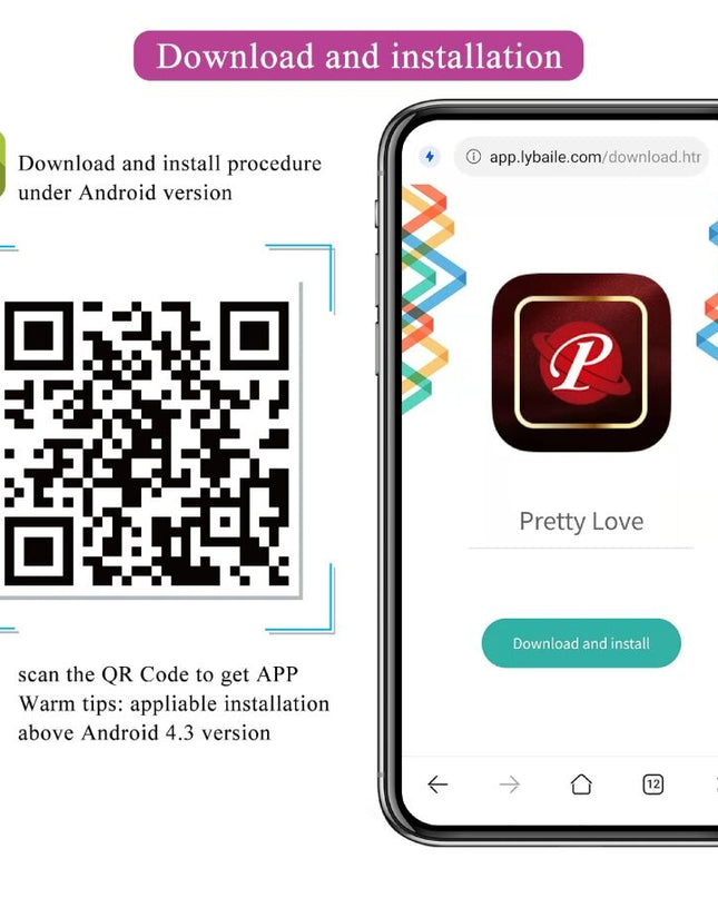 PRETTY LOVE - VIBRATOR LEVIATHAN CONTROLAT PRIN APLICAȚIE VIOLET