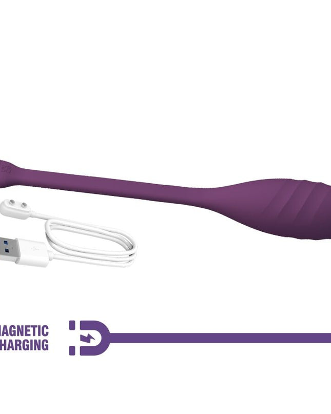 PRETTY LOVE - VIBRATOR LEVIATHAN CONTROLAT PRIN APLICAȚIE VIOLET