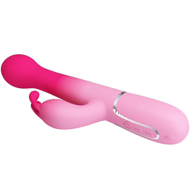 PRETTY LOVE - VIBRATOR DEJON 3 ÎN 1 MULTIFUNCȚIONAL ÎN FORMĂ DE IEPURE ROZ