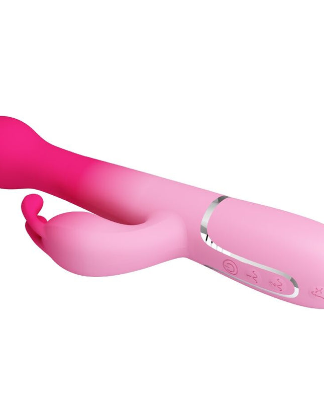 PRETTY LOVE - VIBRATOR DEJON 3 ÎN 1 MULTIFUNCȚIONAL ÎN FORMĂ DE IEPURE ROZ
