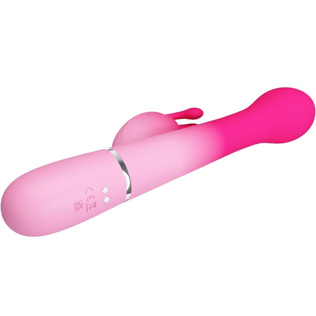 PRETTY LOVE - VIBRATOR DEJON 3 ÎN 1 MULTIFUNCȚIONAL ÎN FORMĂ DE IEPURE ROZ