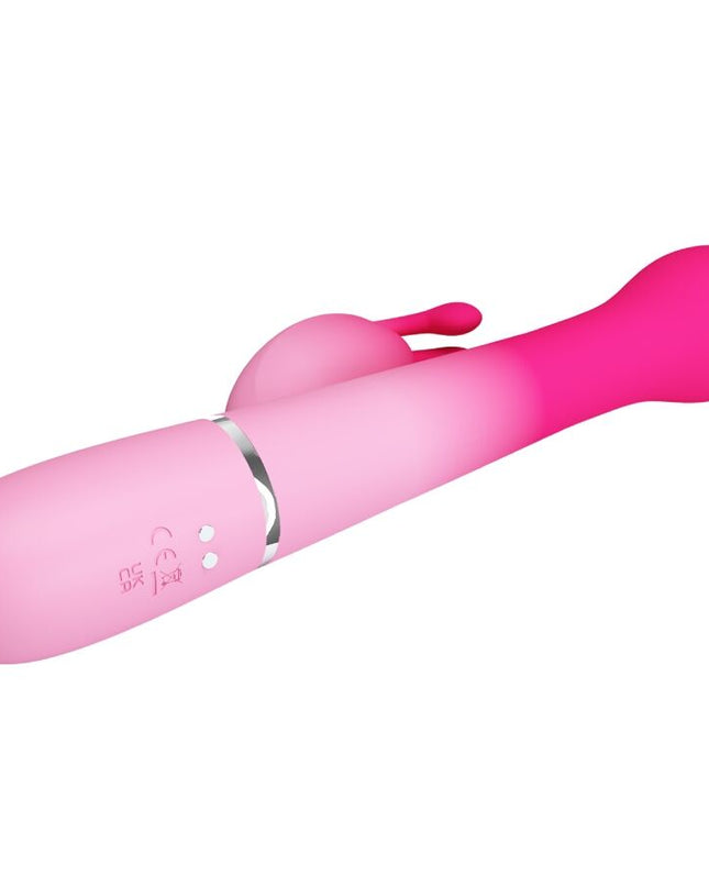 PRETTY LOVE - VIBRATOR DEJON 3 ÎN 1 MULTIFUNCȚIONAL ÎN FORMĂ DE IEPURE ROZ
