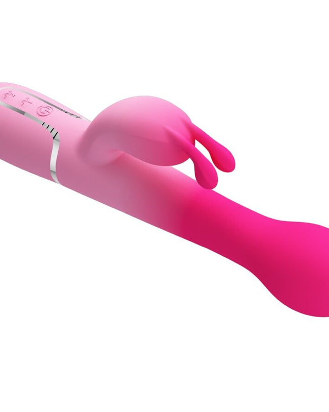 PRETTY LOVE - VIBRATOR DEJON 3 ÎN 1 MULTIFUNCȚIONAL ÎN FORMĂ DE IEPURE ROZ