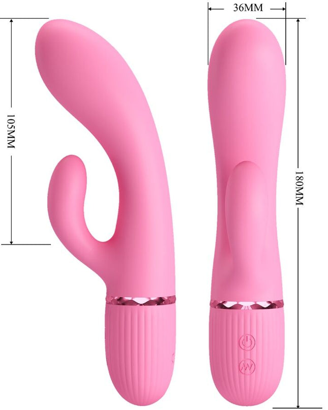 PRETTY LOVE - VIBRATOR MARSKI RABBIT ȘI PUNCT G ROZ