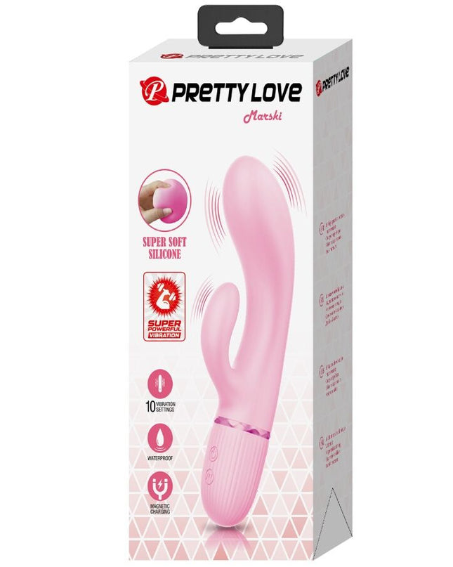 PRETTY LOVE - VIBRATOR MARSKI RABBIT ȘI PUNCT G ROZ