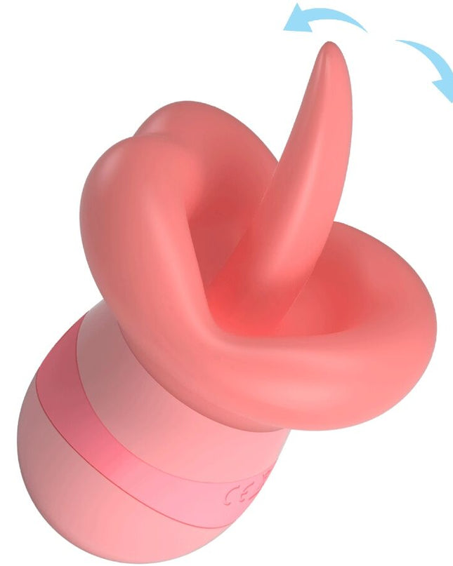 PRETTY LOVE - STIMULATOR DE CLITORIS PENTRU LIMBĂ KYLEE, 10 VIBRAȚII, ROZ NUDE