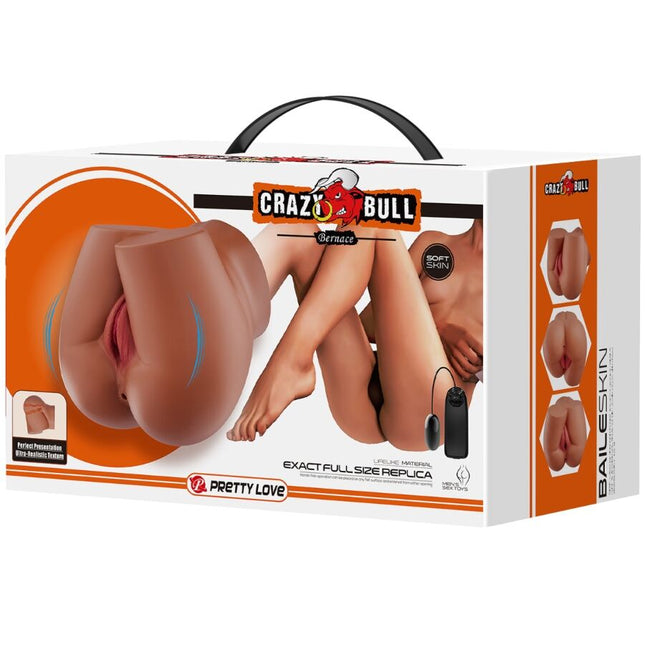 CRAZY BULL - VIBRATOR BERNACE CU TELECOMANDĂ REALISTICĂ PENTRU VAGIN ȘI ANUS