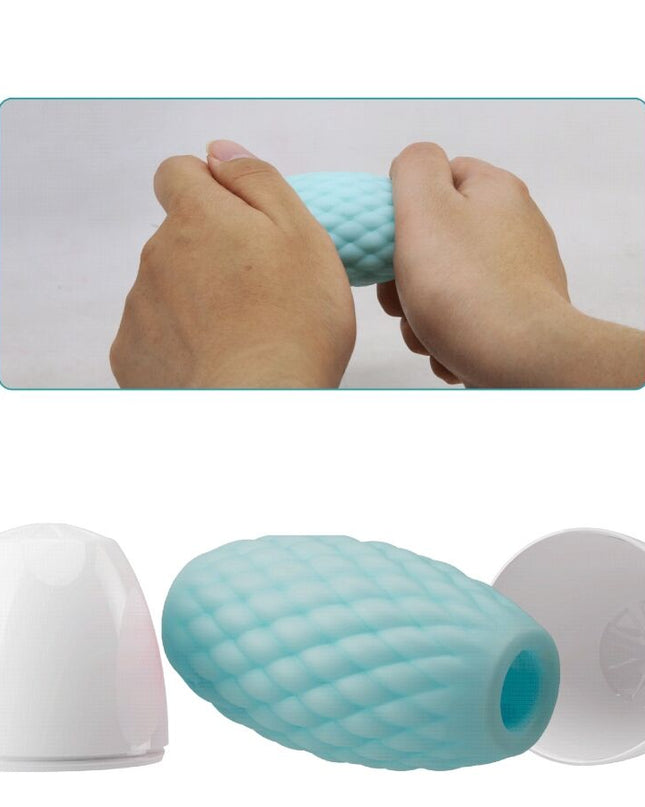 PRETTY LOVE - MASTURBATOR MASCULIN ATHENA EROS DIN SILICON, ALBASTRU CER