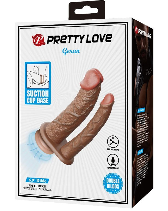 PRETTY LOVE - GORAN DUBLU DILDO REALISTIC NATURAL MULATOR