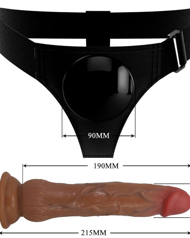 PRETTY LOVE - HAM UNIVERSAL KYTON CU DILDO PENTRU EGZELIRE 19 CM MULATOR