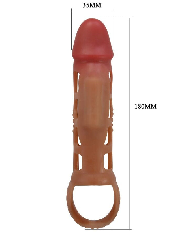 PRETTY LOVE - MANȘON VIBRANT PENTRU PENIS PRESTON 18 CM