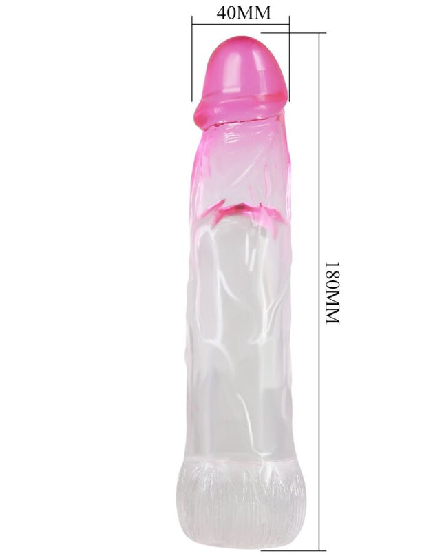 PRETTY LOVE - TEACĂ DE MĂRIRE REALISTICĂ NERON 6 CM PENTRU PENIS ROZ