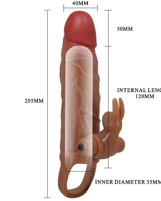 PRETTY LOVE - MANȘON PENTRU PENIS OSMAR + STIMULATOR VIBRATOR DE CLITORIS