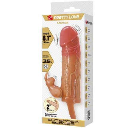 PRETTY LOVE - MANȘON PENTRU PENIS OSMAR + STIMULATOR VIBRATOR DE CLITORIS