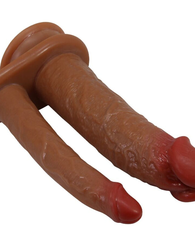 PRETTY LOVE - DILDO DUBLU REALISTIC HULBERT CU VIBRAȚII MULATOR