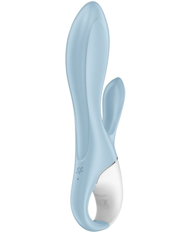 SATISFYER - VIBRATOR GONFLABIL IEPURE CU POMPA DE AER IEPURE 1, ALBASTRU