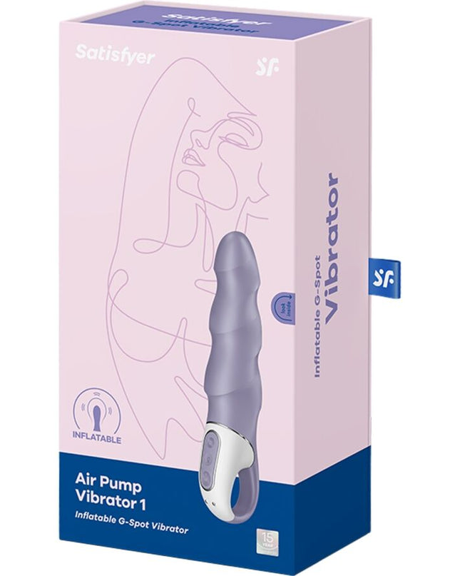 SATISFYER - VIBRATOR CU POMPĂ DE AER 1 VIBRATOR GONFLABIL PENTRU PUNCTUL G MOV
