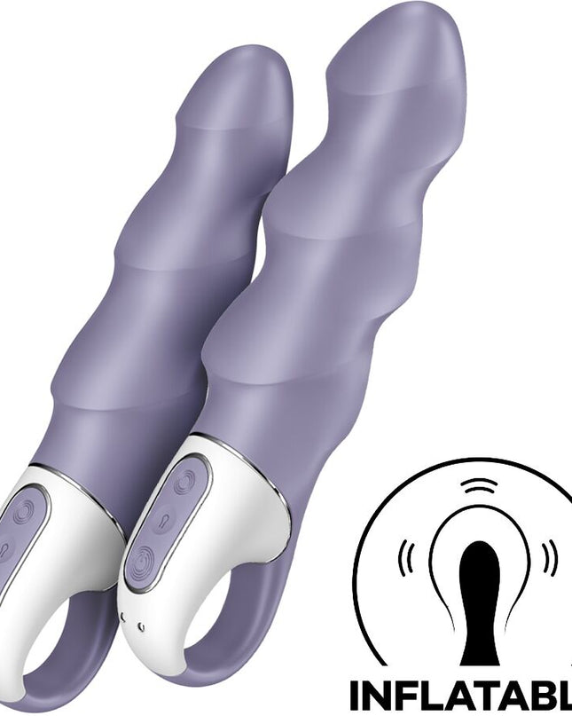 SATISFYER - VIBRATOR CU POMPĂ DE AER 1 VIBRATOR GONFLABIL PENTRU PUNCTUL G MOV