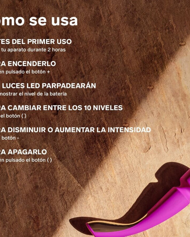 LELO - SMART MEDIUM WAND 2 MASAJ ALBASTRU OCEAN