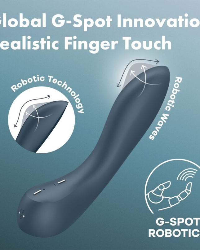 SATISFYER - VIBRATOR G-SPOT WAVE 4 CU PROGRAM DE 12 VIBRAȚII GRI ÎNCHIS